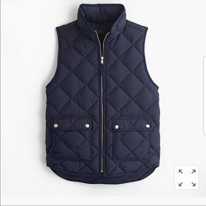 J. Crew puffer vest. Down. Size XS. Navy Blue